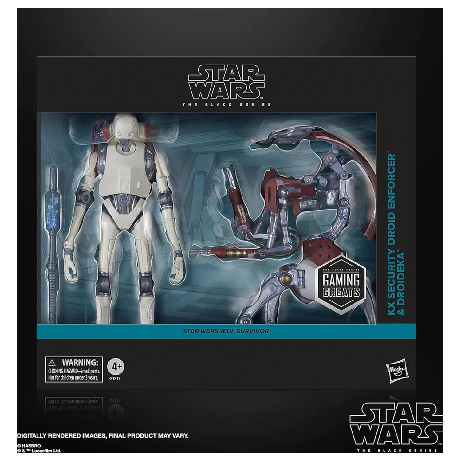 Star Wars Jedi Survivor KX Security Droid Enforcer i Droideka pakiranje 2 figurice 15cm fotografija proizvoda