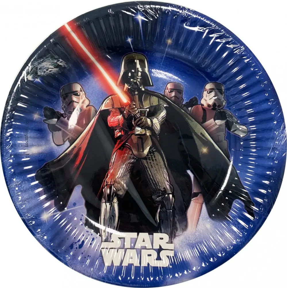 Star Wars Lightsaber papirnati tanjuri, pakiranje od 8 komada, 19.5 cm fotografija proizvoda