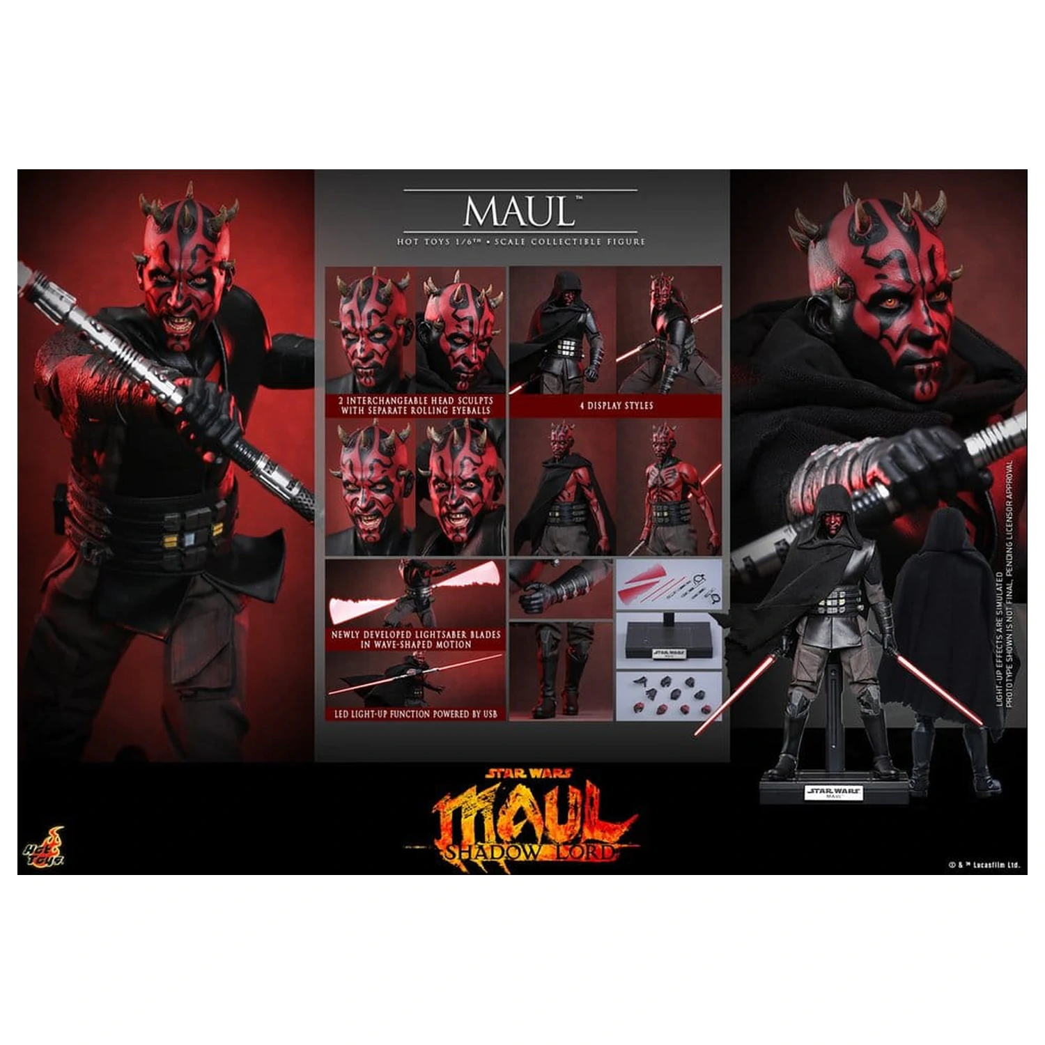 Star Wars: Maul - Shadow Lord Television Masterpiece Akcijska figura 1/6 Maul 29 cm fotografija proizvoda