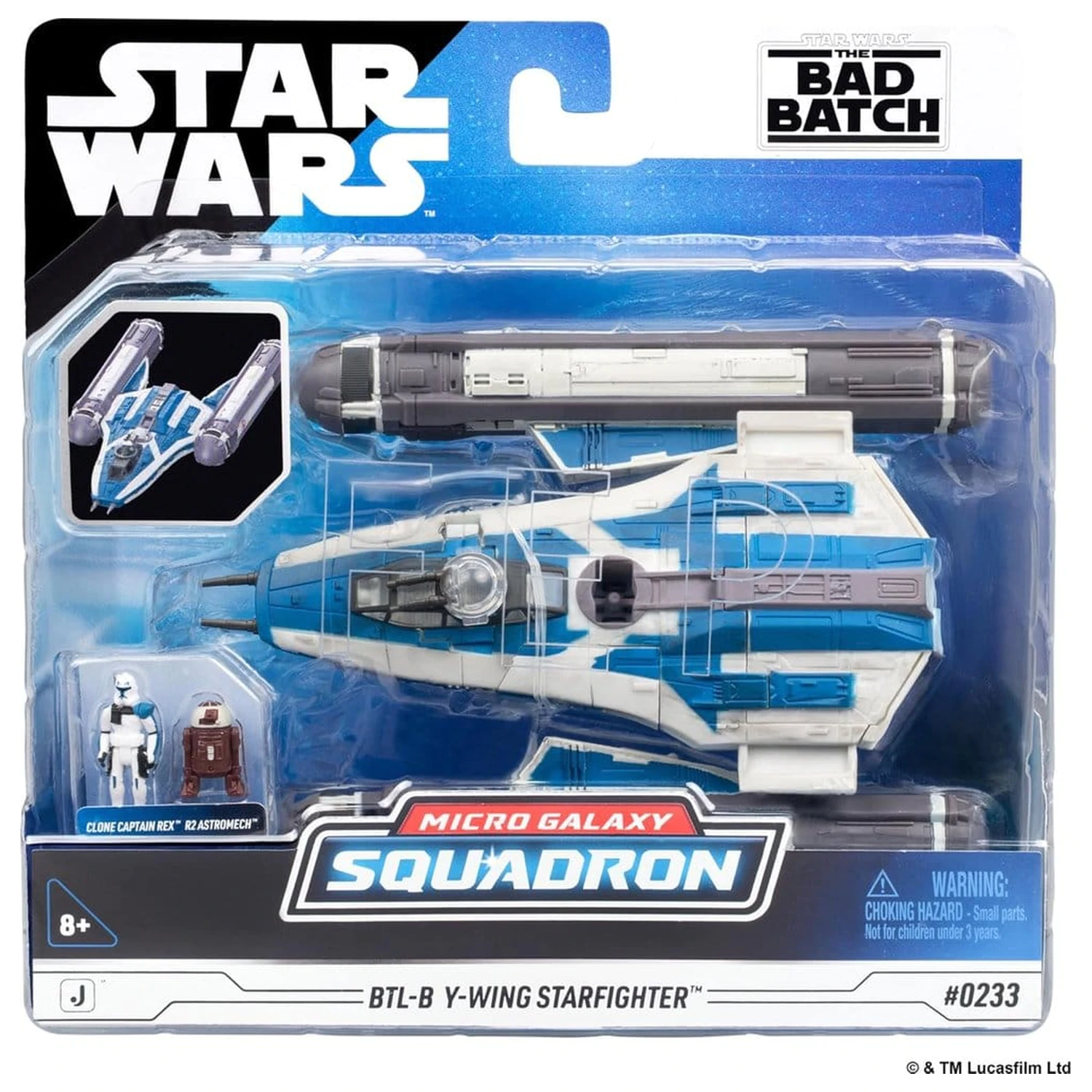 Star Wars Srednje vozilo BTL-B Y-wing Starfighter s Clone Captain Rex 13 cm fotografija proizvoda