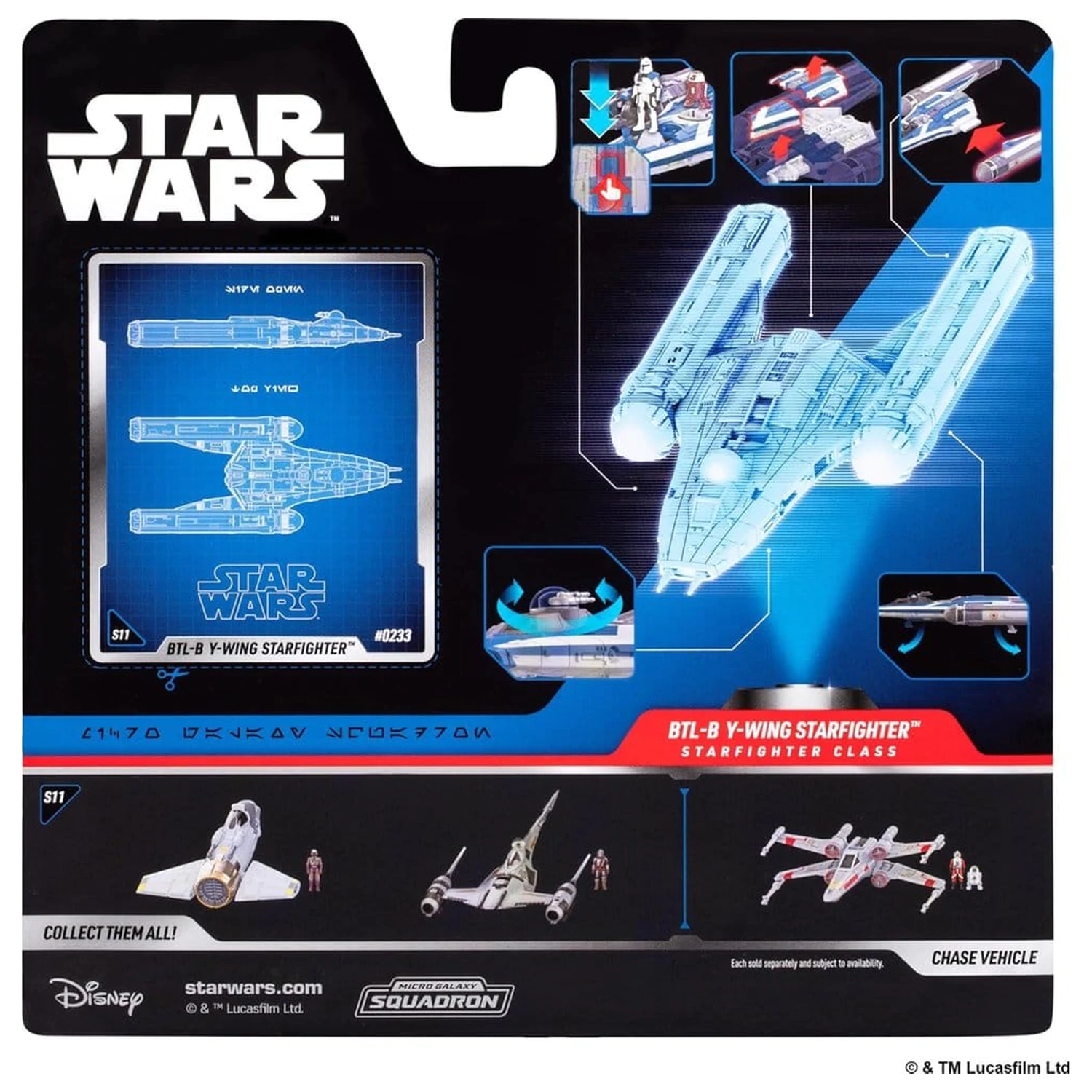 Star Wars Srednje vozilo BTL-B Y-wing Starfighter s Clone Captain Rex 13 cm fotografija proizvoda