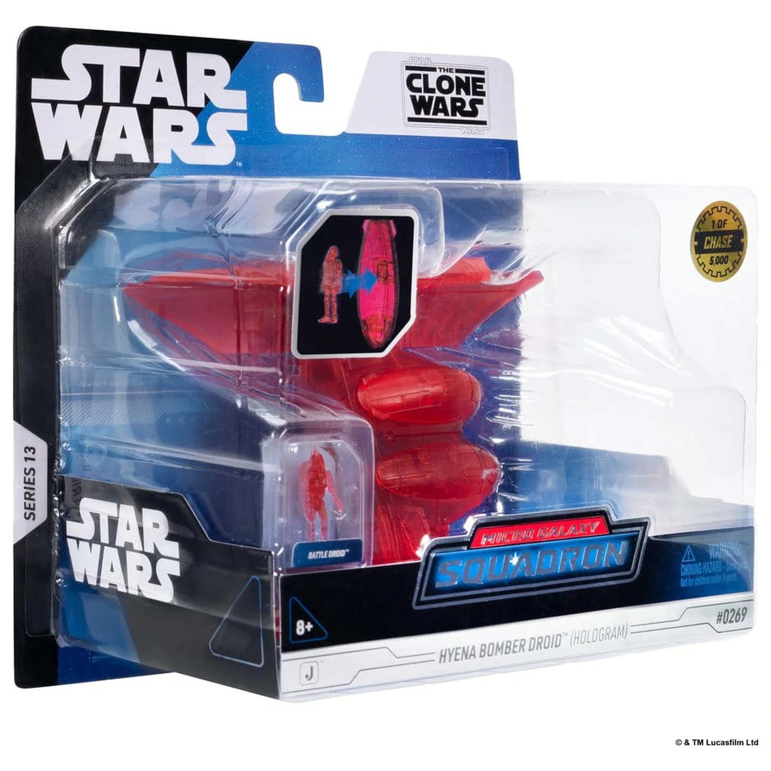 Star Wars Srednje vozilo i figura asortiman Hyena Vulture Bomber (crveni hologram) i Battle Droid (potjera) fotografija proizvoda