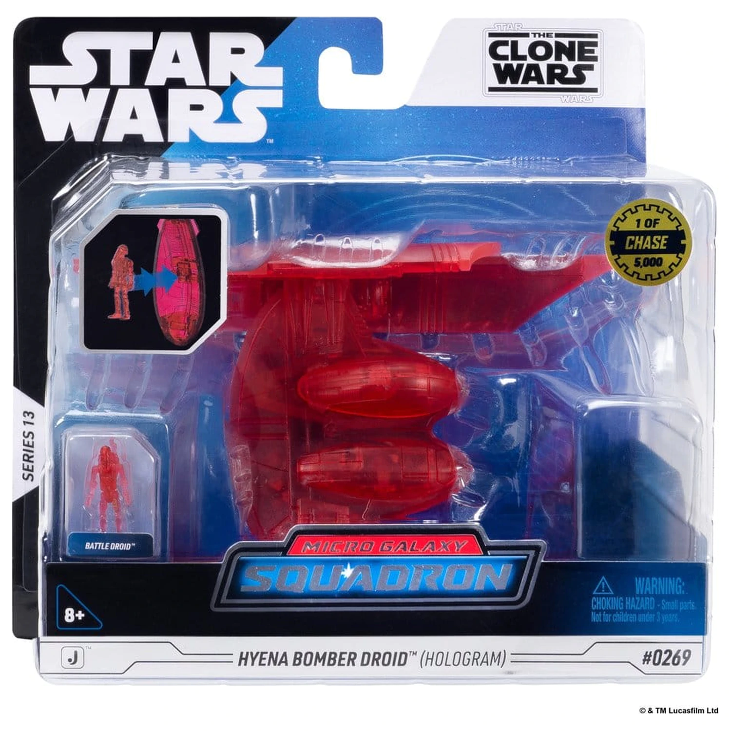 Star Wars Srednje vozilo i figura asortiman Hyena Vulture Bomber (crveni hologram) i Battle Droid (potjera) fotografija proizvoda