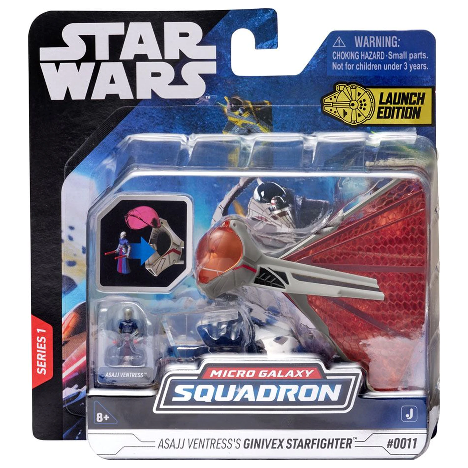 Star Wars Micro Galaxy Squadron vozilo s figurom Ginivex-Class Starfighter 7,5 cm fotografija proizvoda