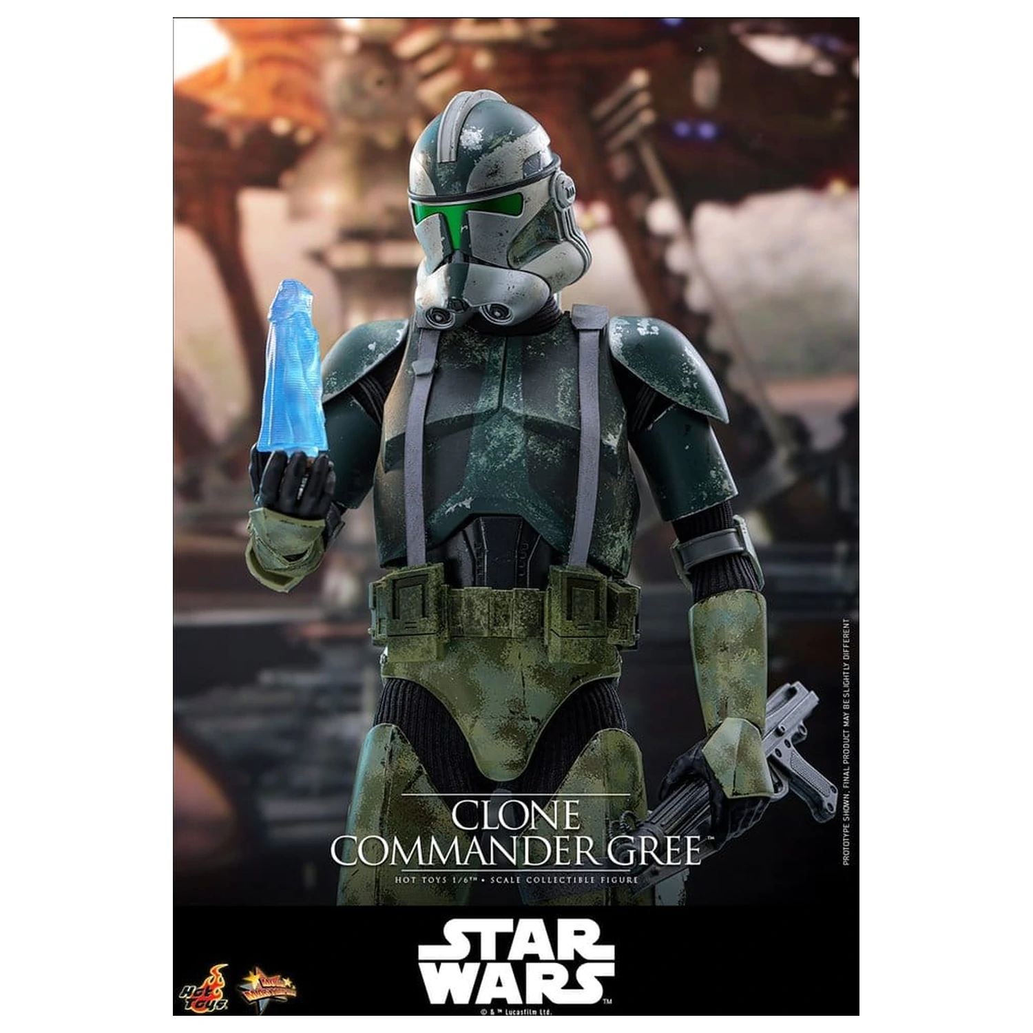 Star Wars Movie Masterpiece Akcijska figura 1/6 Clone Commander Gree 30 cm fotografija proizvoda