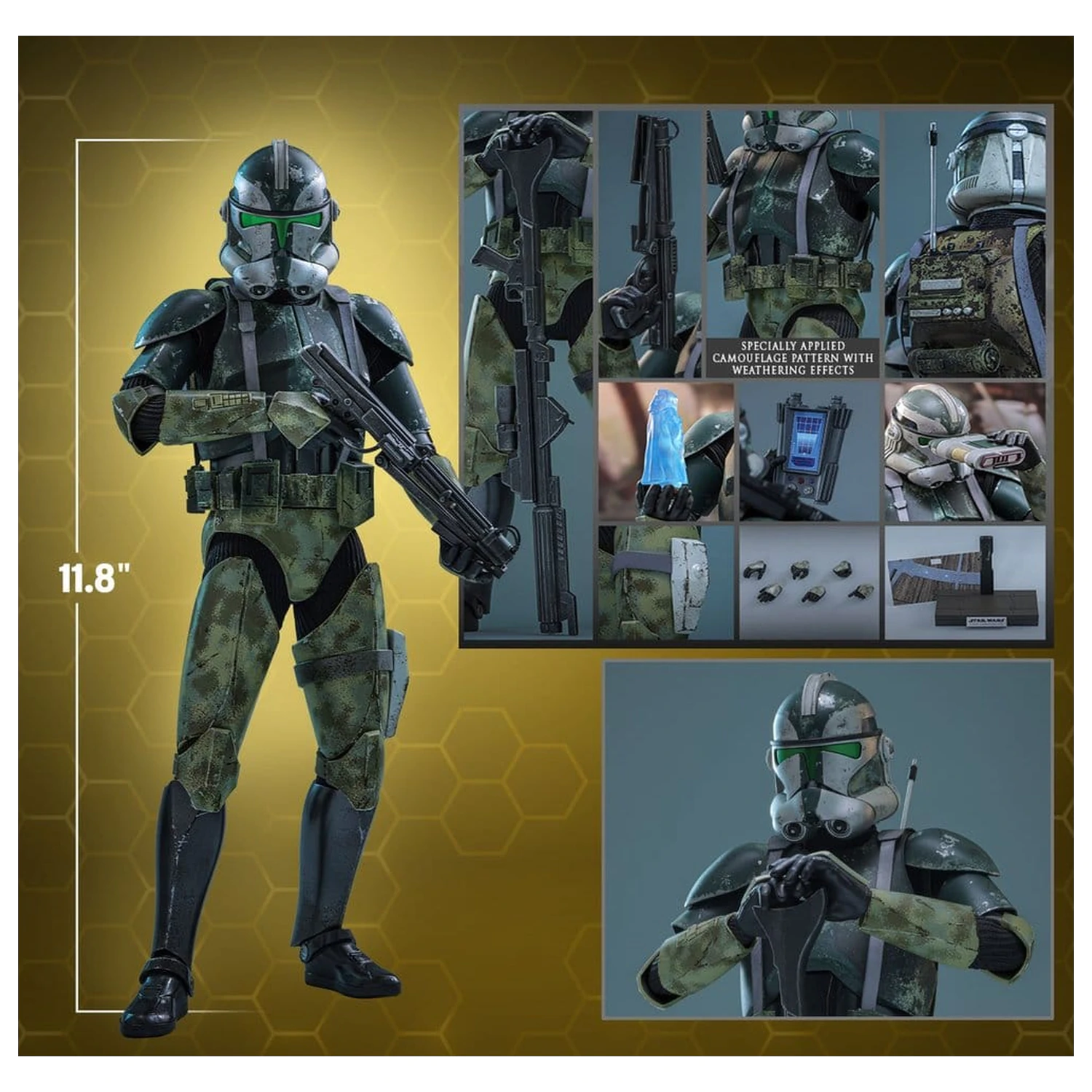 Star Wars Movie Masterpiece Akcijska figura 1/6 Clone Commander Gree 30 cm fotografija proizvoda