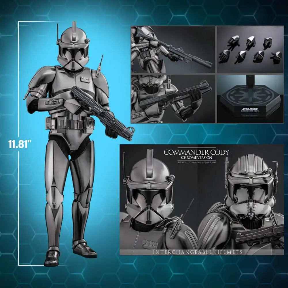 Star Wars Movie Masterpiece Akcijska figura 1/6 Commander Cody (Chrome Version) Hot Toys Exclusive 30 cm fotografija proizvoda