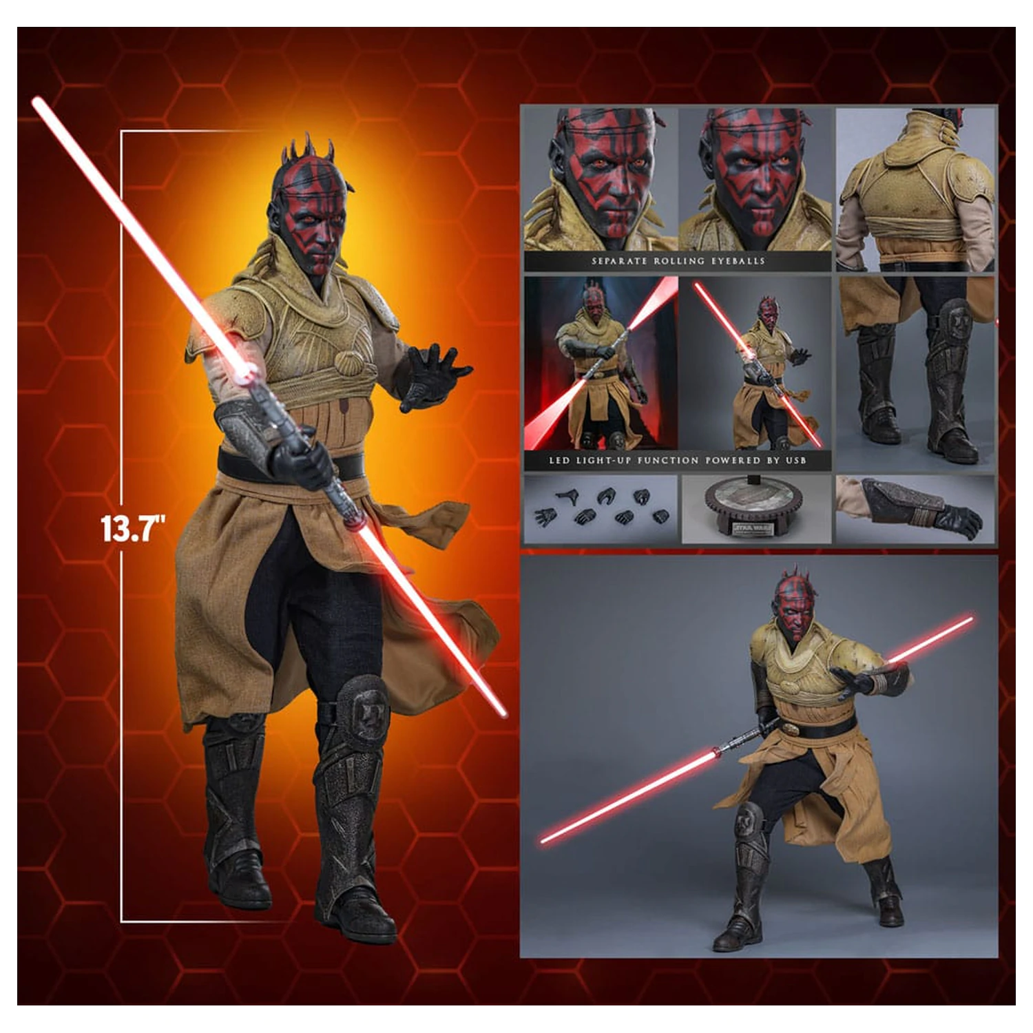 Star Wars Movie Masterpiece akcijska figura 1/6 Darth Maul (Concept Art) Hot Toys Exclusive 35 cm fotografija proizvoda