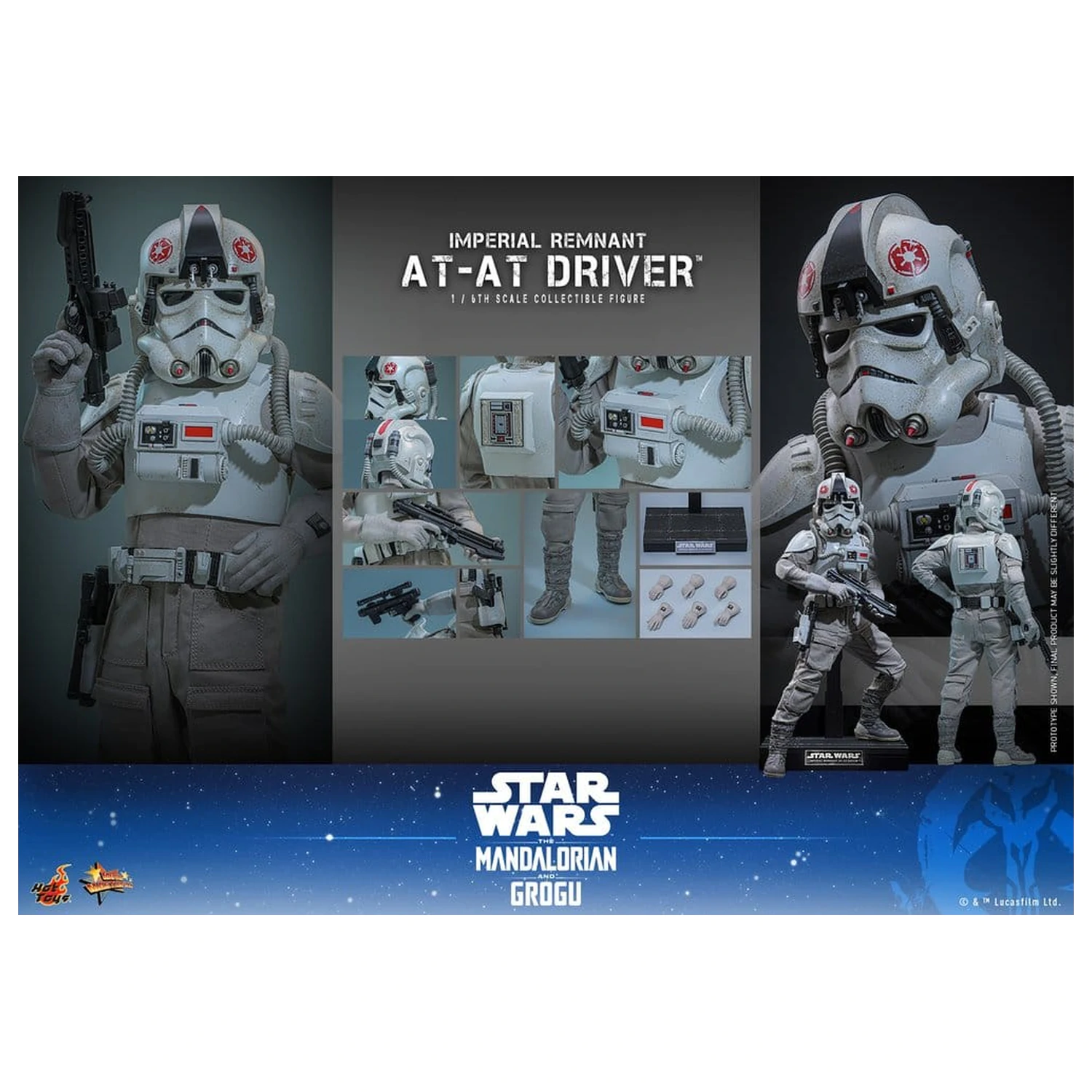 Star Wars Movie Masterpiece Akcijska figura 1/6 Imperial Remnant AT-AT Driver 30 cm fotografija proizvoda