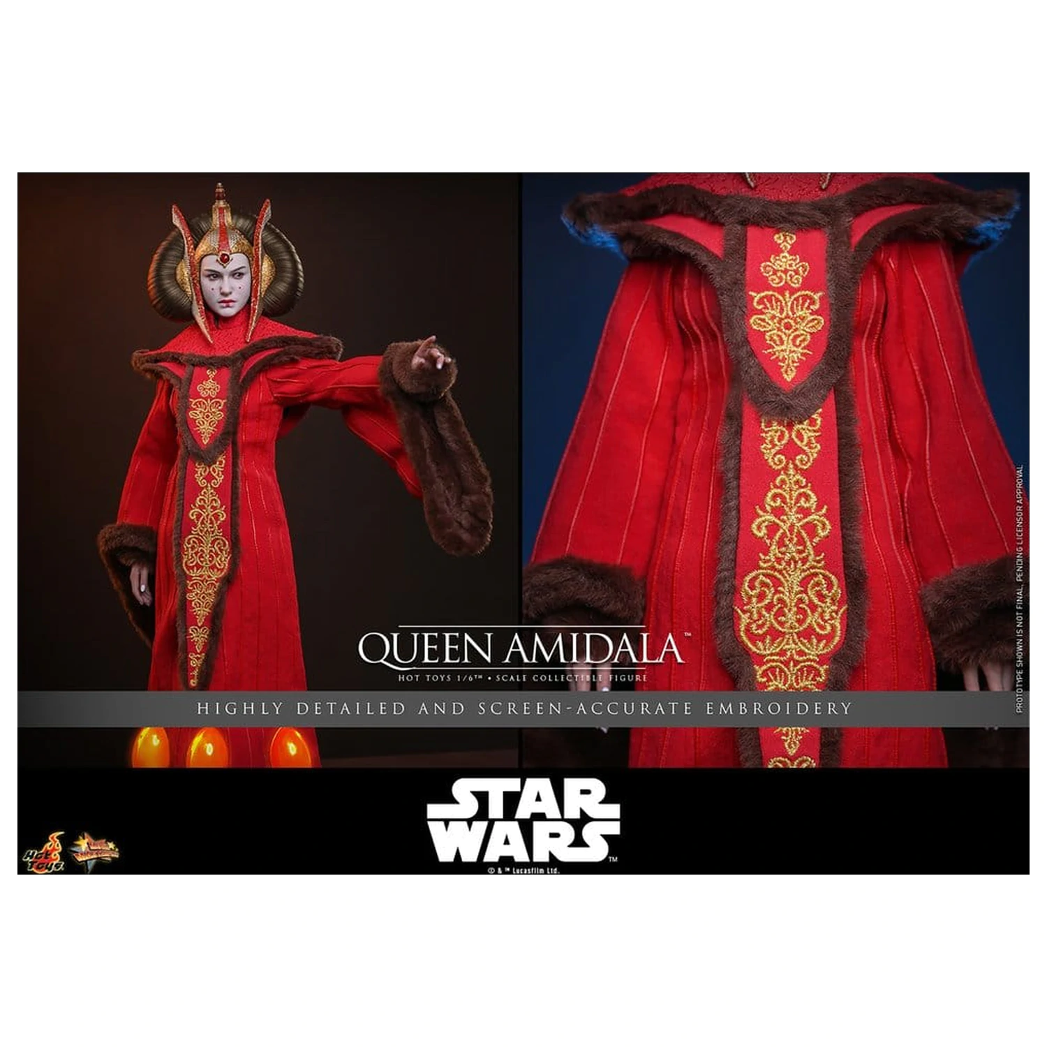 Star Wars Movie Masterpiece akcijska figura 1/6 Queen Amidala 28 cm fotografija proizvoda