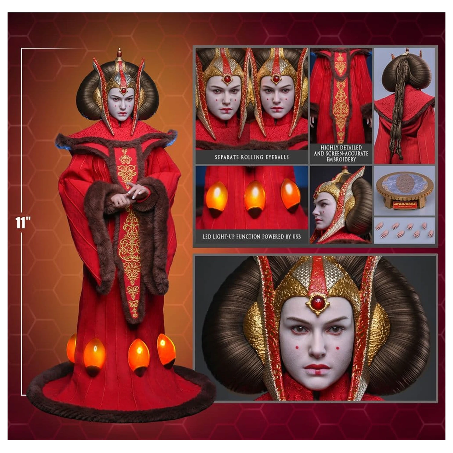 Star Wars Movie Masterpiece akcijska figura 1/6 Queen Amidala 28 cm fotografija proizvoda