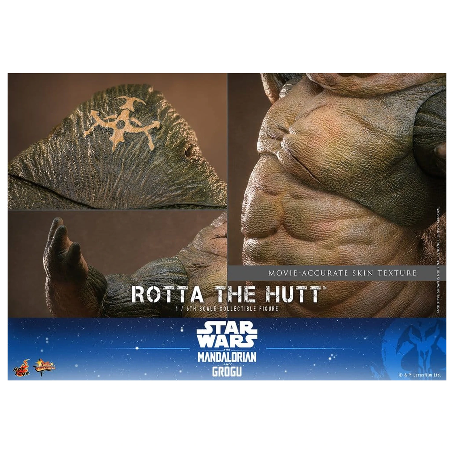 Star Wars Movie Masterpiece Akcijska figura 1/6 Rotta The Hutt 32 cm fotografija proizvoda
