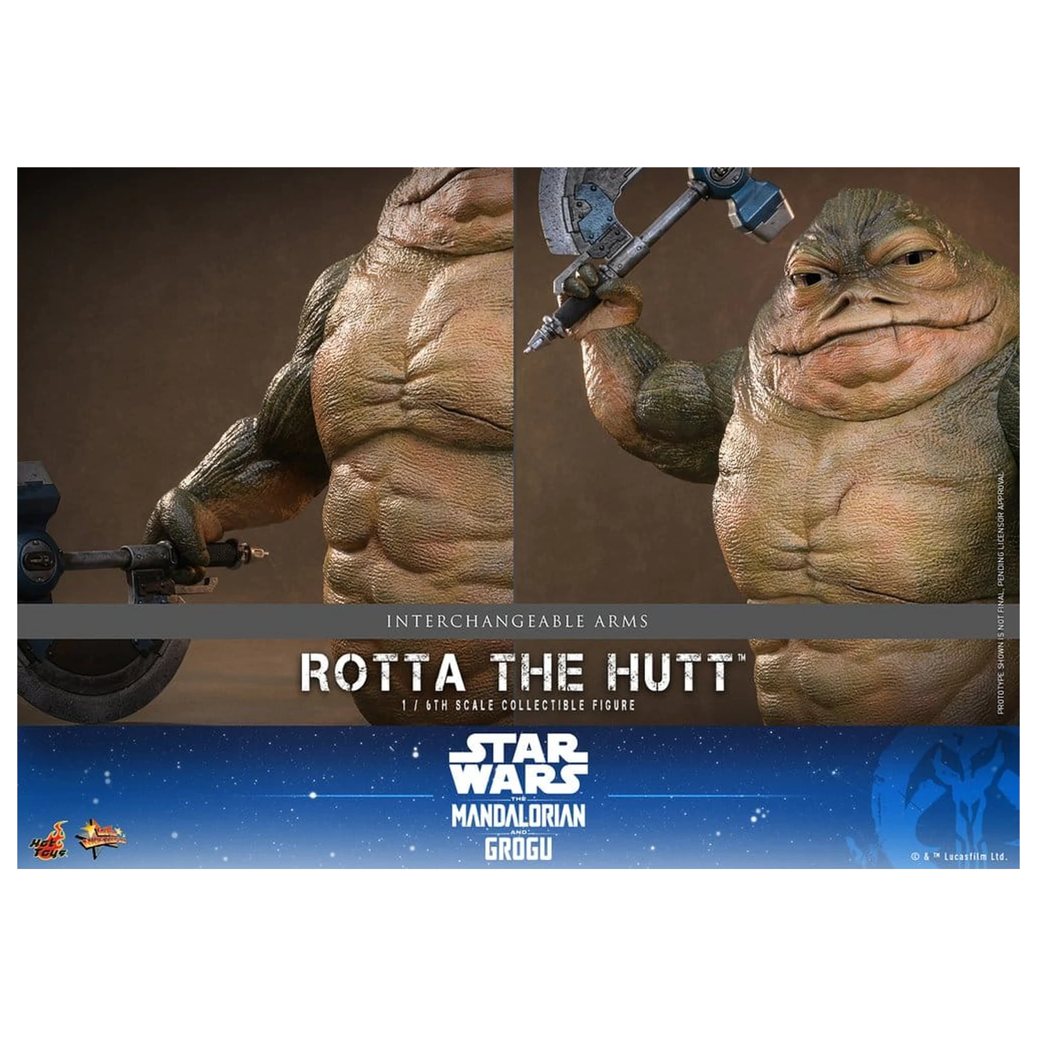 Star Wars Movie Masterpiece Akcijska figura 1/6 Rotta The Hutt 32 cm fotografija proizvoda