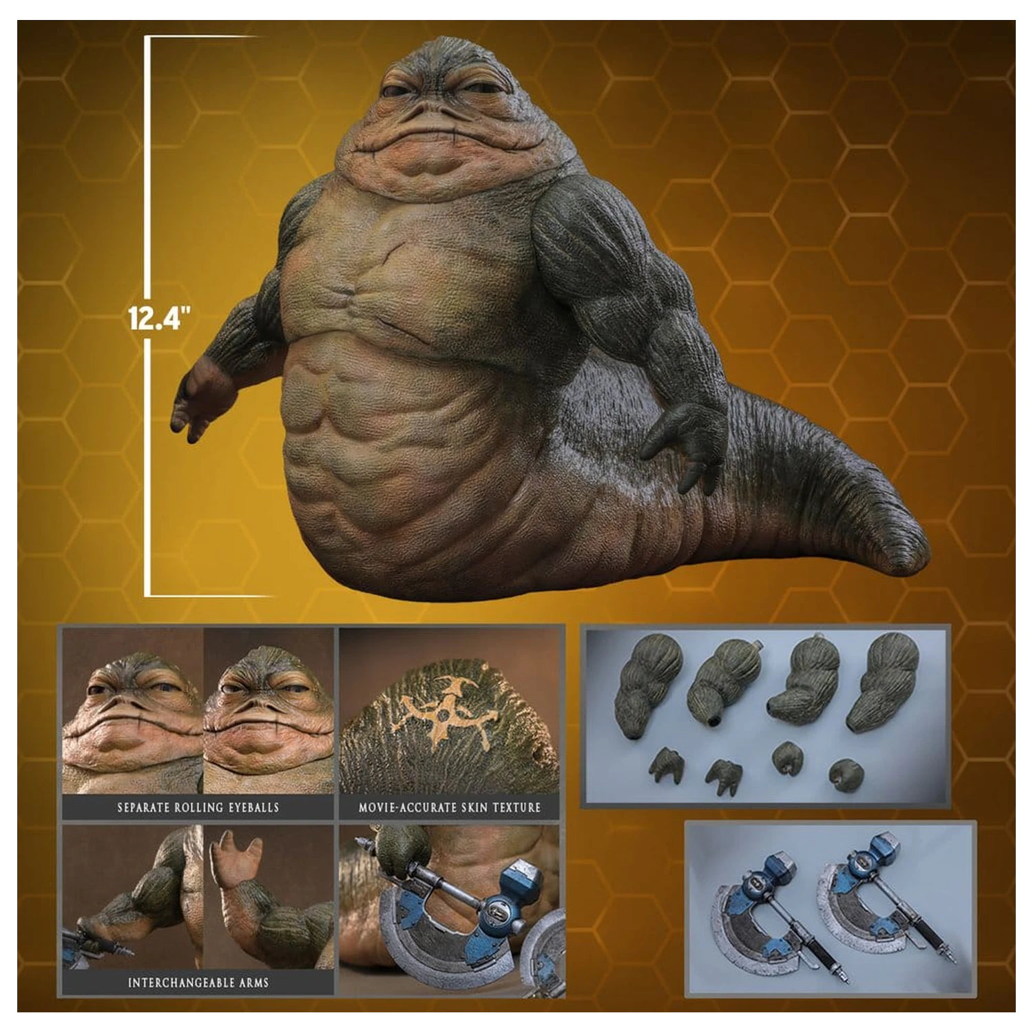 Star Wars Movie Masterpiece Akcijska figura 1/6 Rotta The Hutt 32 cm fotografija proizvoda