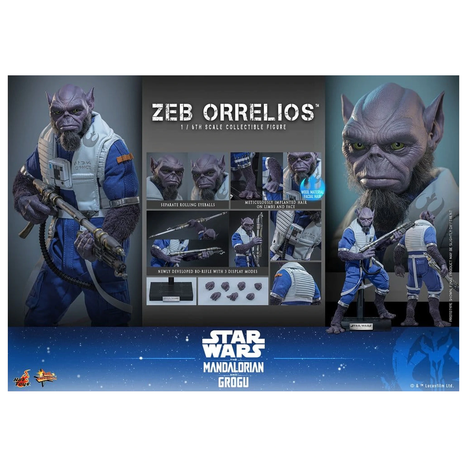 Star Wars Movie Masterpiece figura 1/6 Zeb Orrelios 33 cm fotografija proizvoda