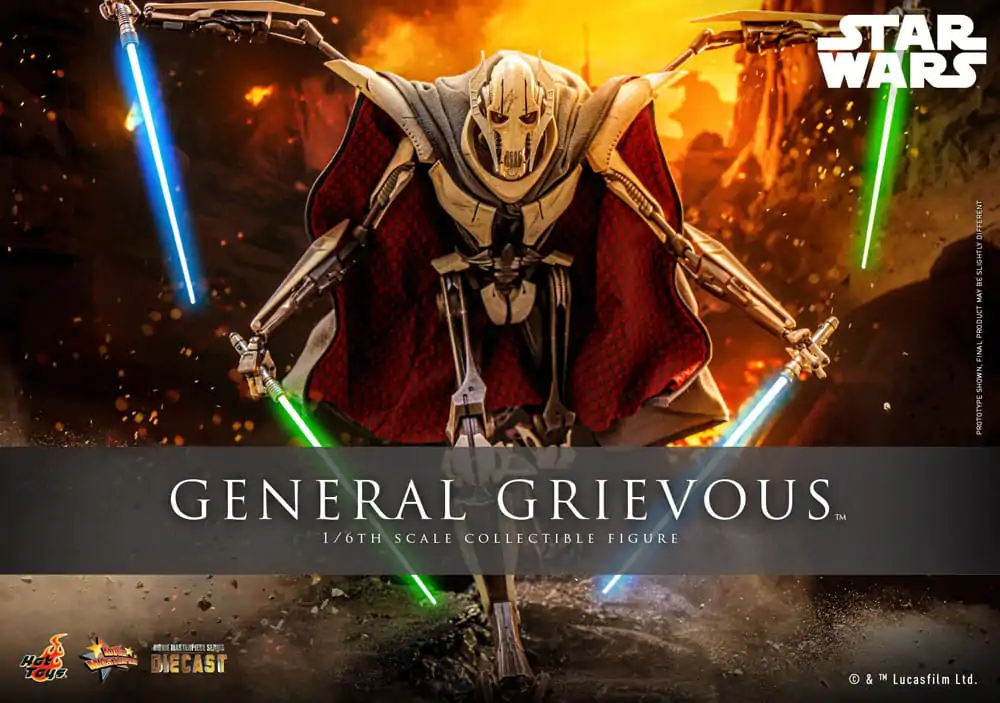 Star Wars Movie Masterpiece Diecast akcijska figura 1/6 General Grievous 42 cm fotografija proizvoda