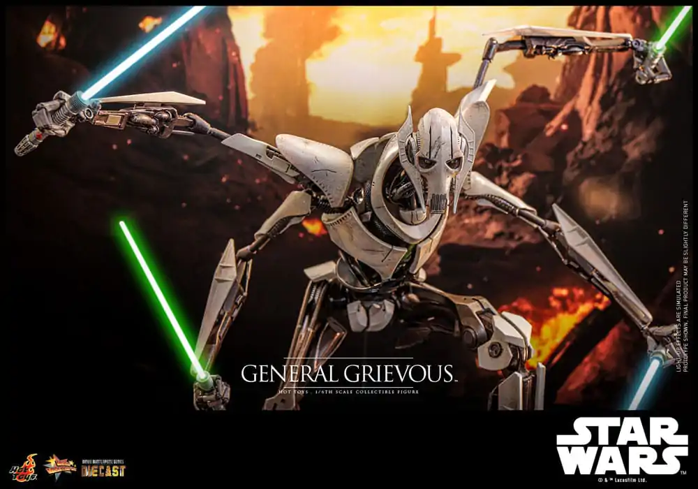 Star Wars Movie Masterpiece Diecast akcijska figura 1/6 General Grievous 42 cm fotografija proizvoda