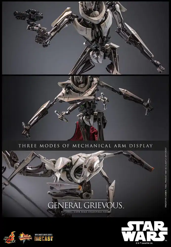 Star Wars Movie Masterpiece Diecast akcijska figura 1/6 General Grievous 42 cm fotografija proizvoda