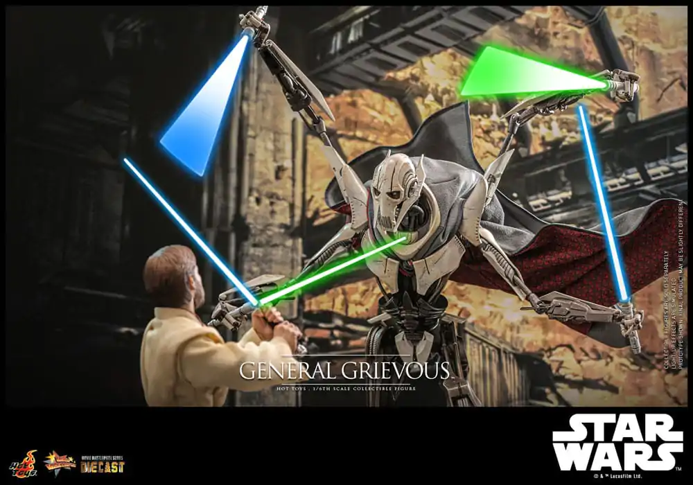 Star Wars Movie Masterpiece Diecast akcijska figura 1/6 General Grievous 42 cm fotografija proizvoda