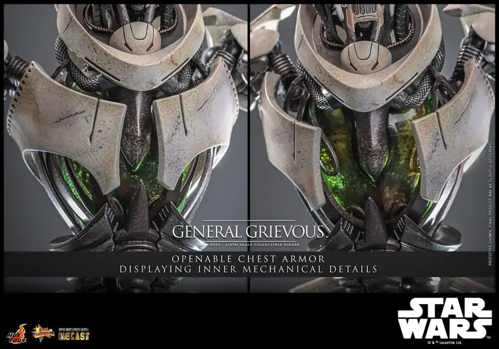 Star Wars Movie Masterpiece Diecast akcijska figura 1/6 General Grievous 42 cm fotografija proizvoda