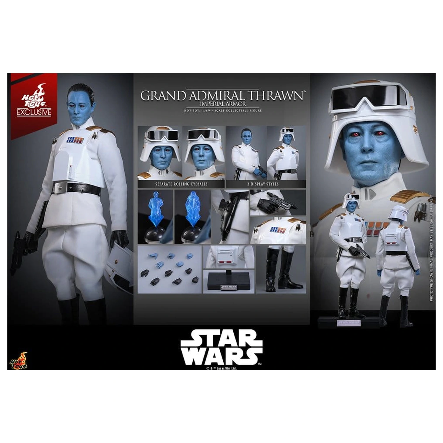 Star Wars: Rebels Television Remek-djelo Akcijska figura 1/6 Grand Admiral Thrawn (Imperial Armor) 32 cm fotografija proizvoda