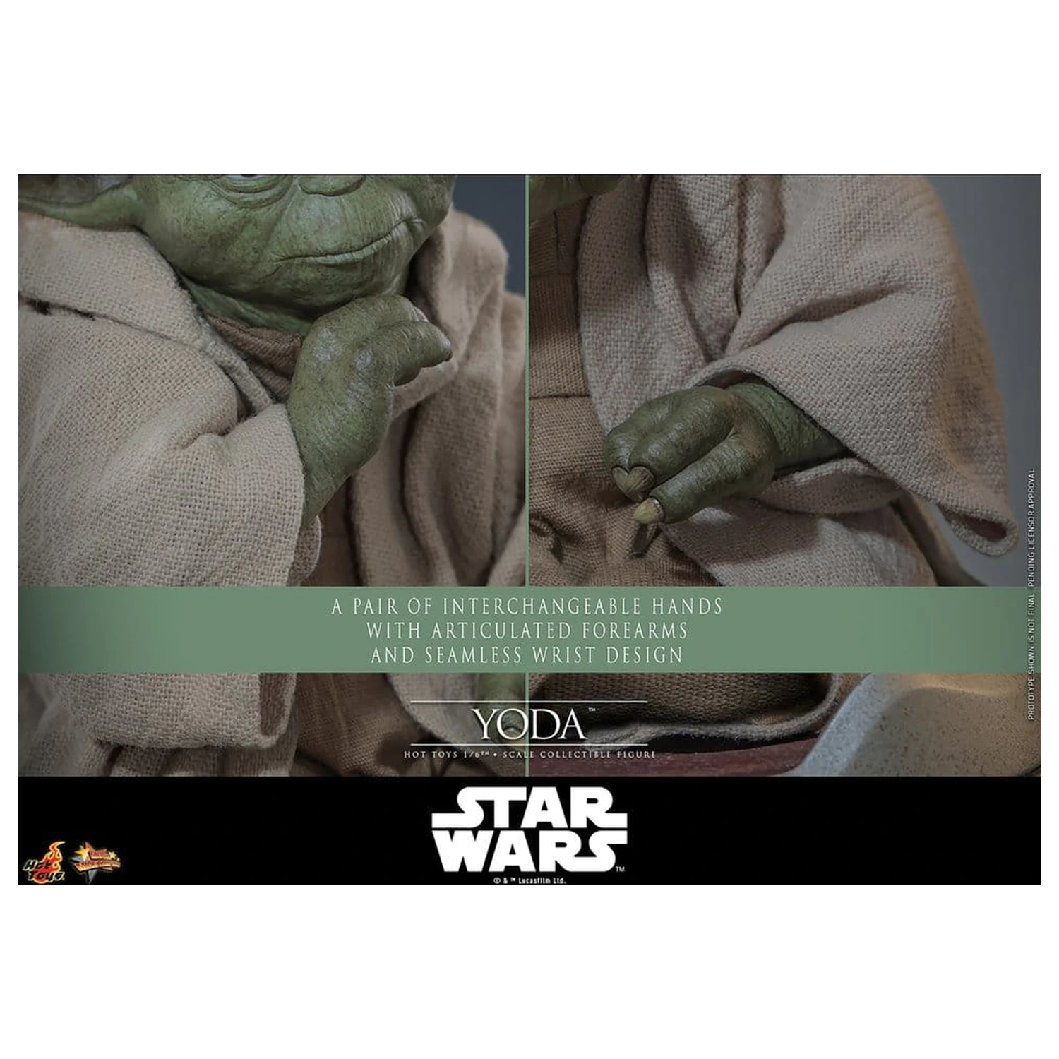 Star Wars: Revenge of the Sith Movie Masterpiece akcijska figura 1/6 Yoda 14 cm fotografija proizvoda