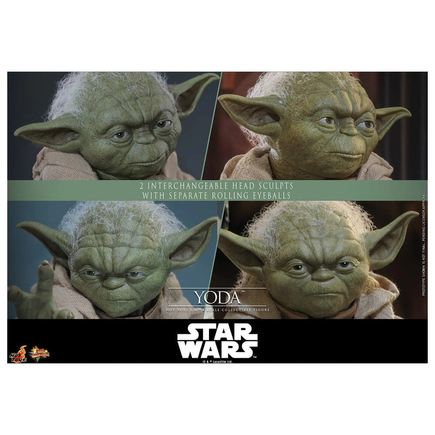 Star Wars: Revenge of the Sith Movie Masterpiece akcijska figura 1/6 Yoda 14 cm fotografija proizvoda