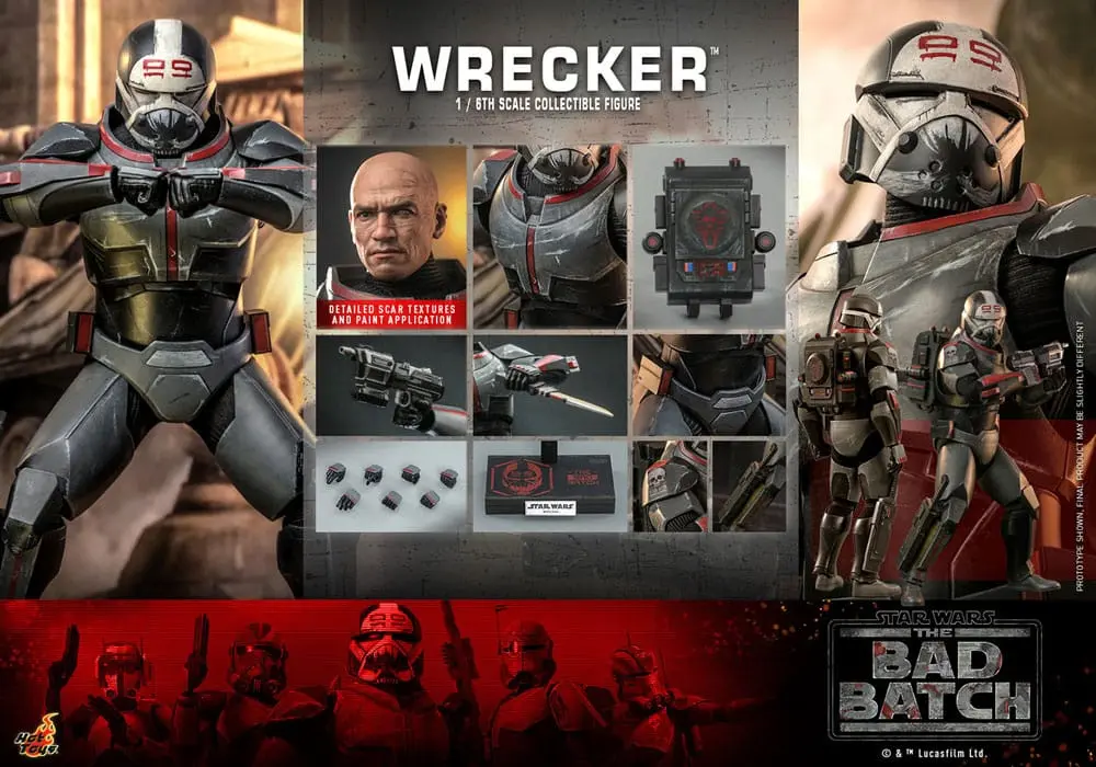 Star Wars: The Bad Batch akcijska figura 1/6 Wrecker 33 cm fotografija proizvoda