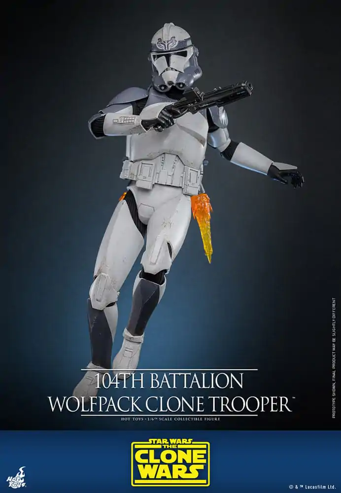 Star Wars The Clone Wars akcijska figura 1/6 104. bataljun Wolfpack Clone Trooper 30 cm fotografija proizvoda