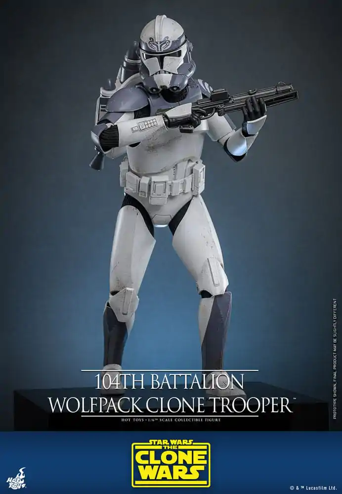 Star Wars The Clone Wars akcijska figura 1/6 104. bataljun Wolfpack Clone Trooper 30 cm fotografija proizvoda