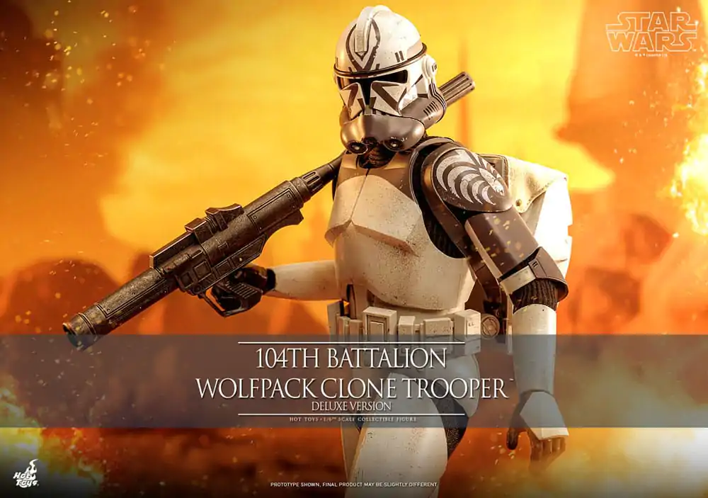 Star Wars The Clone Wars akcijska figura 1/6 104th Battalion Wolfpack Clone Trooper Deluxe verzija 30 cm fotografija proizvoda