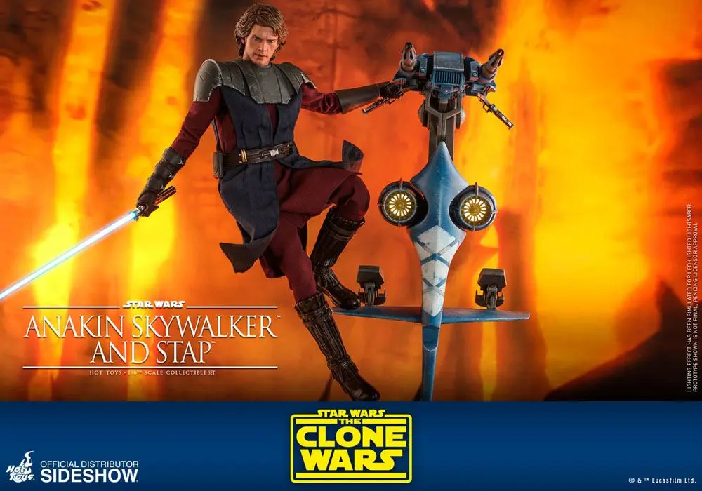 Star Wars The Clone Wars akcijska figura 1/6 Anakin Skywalker & STAP 31 cm fotografija proizvoda
