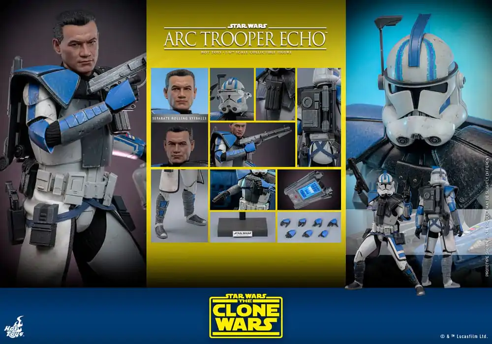 Star Wars: The Clone Wars akcijska figura 1/6 Arc Trooper Echo 30 cm fotografija proizvoda