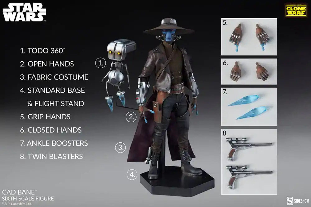 Star Wars The Clone Wars akcijska figura 1/6 Cad Bane 32 cm fotografija proizvoda