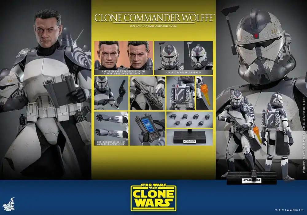 Star Wars: The Clone Wars akcijska figura 1/6 Clone Commander Wolffe 30 cm fotografija proizvoda