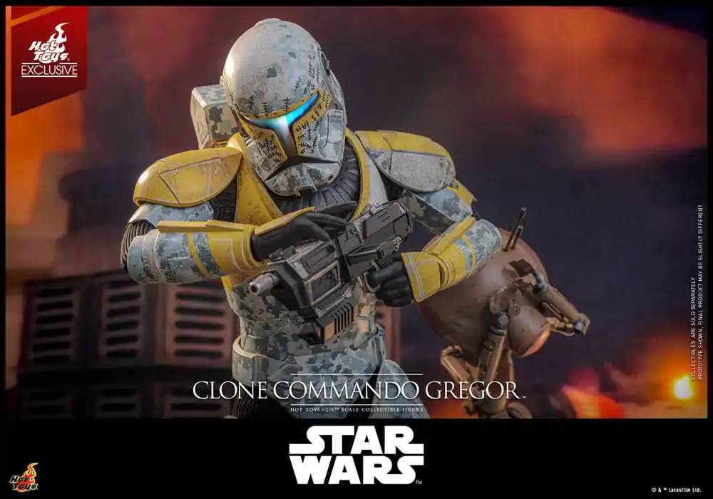 Star Wars: The Clone Wars akcijska figura 1/6 Clone Commando Gregor Hot Toys Exclusive 30 cm fotografija proizvoda