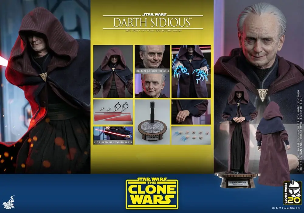 Star Wars: The Clone Wars akcijska figura 1/6 Darth Sidious 29 cm fotografija proizvoda