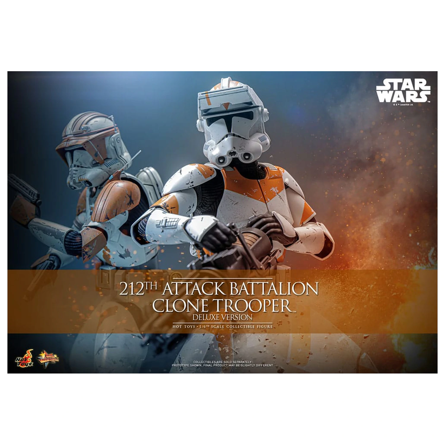 Star Wars: The Clone Wars akcijska figura 1/6 212th Attack Battalion Clone Trooper Deluxe Version 30 cm fotografija proizvoda