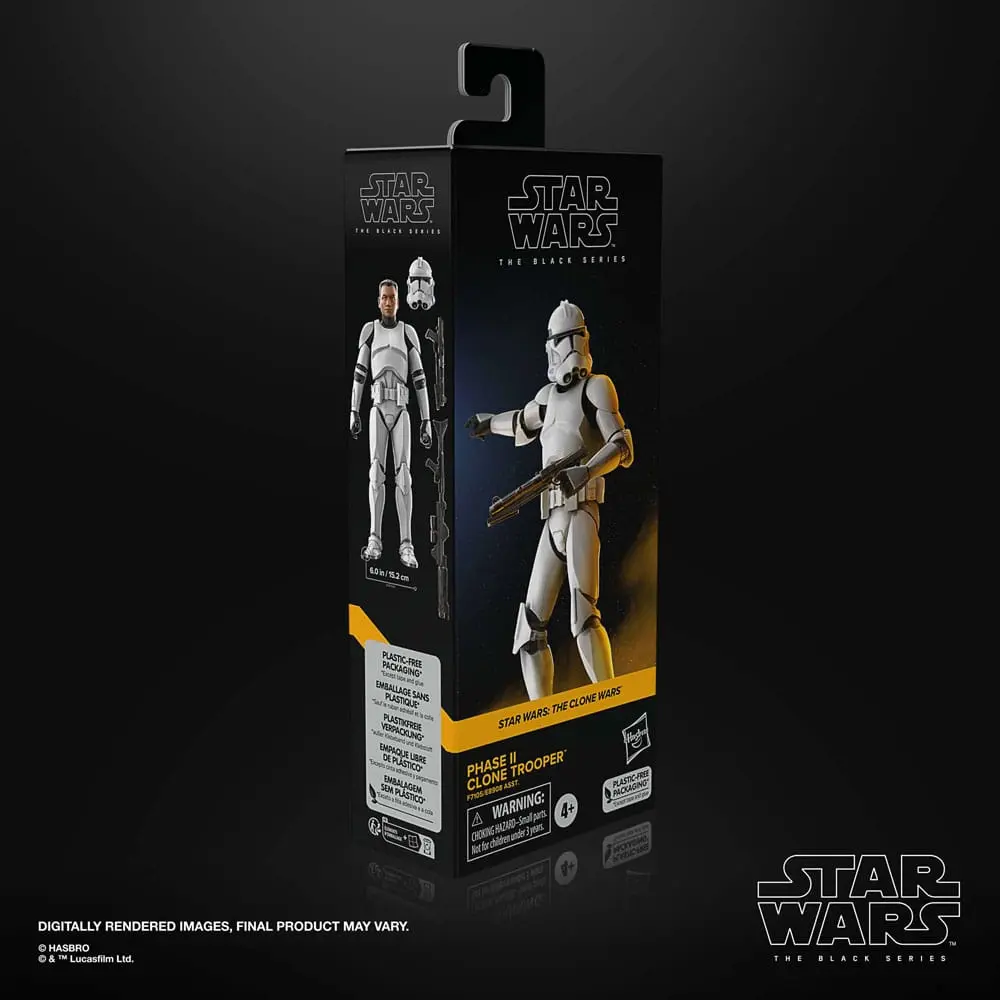 Star Wars: The Clone Wars Black Series akcijska figura Phase II Clone Trooper 15 cm fotografija proizvoda