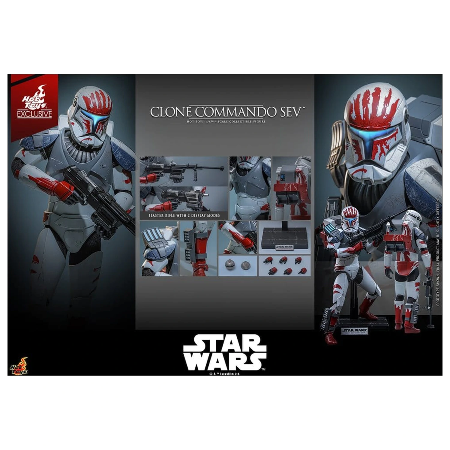 Star Wars: The Clone Wars Television Masterpiece akcijska figura 1/6 Clone Commando Sev 30 cm fotografija proizvoda