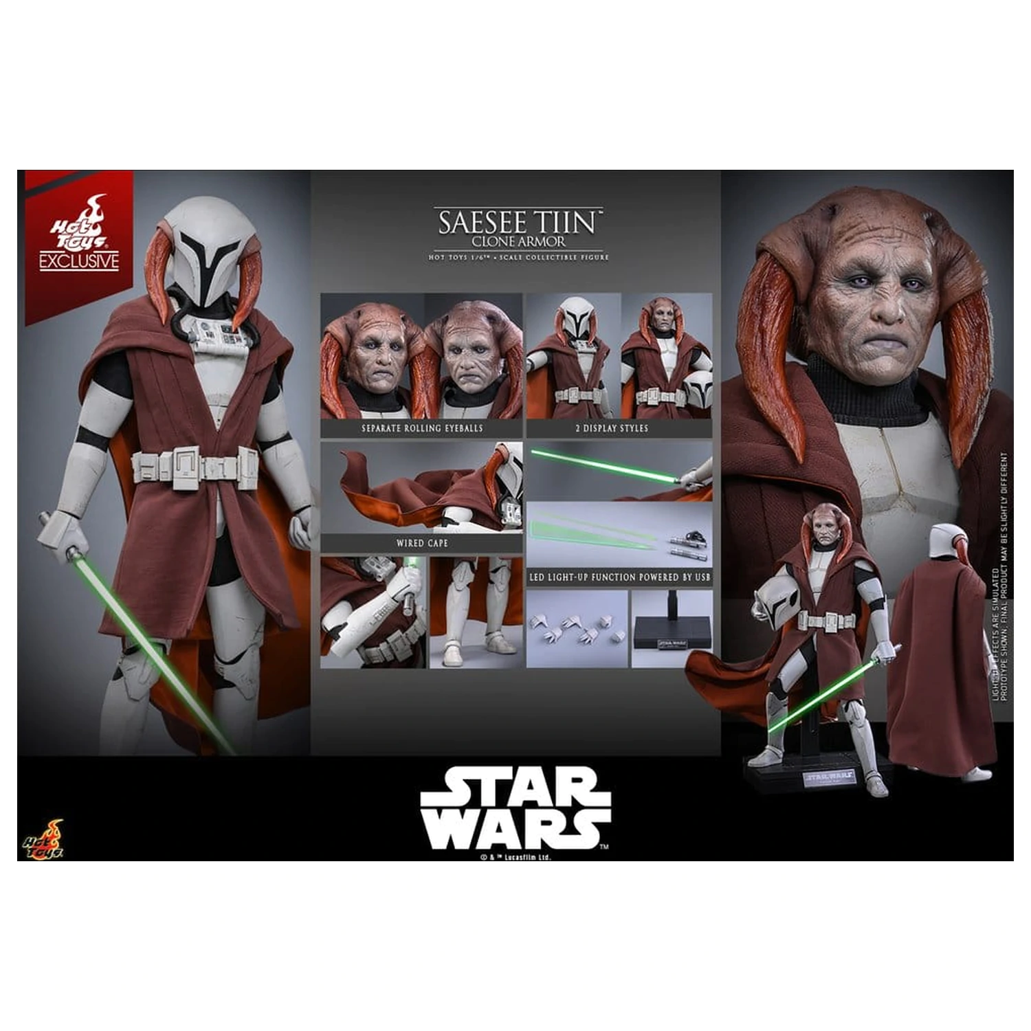 Star Wars: The Clone Wars Television Masterpiece akcijska figura 1/6 Saesee Tiin (Clone Armor) 32 cm fotografija proizvoda