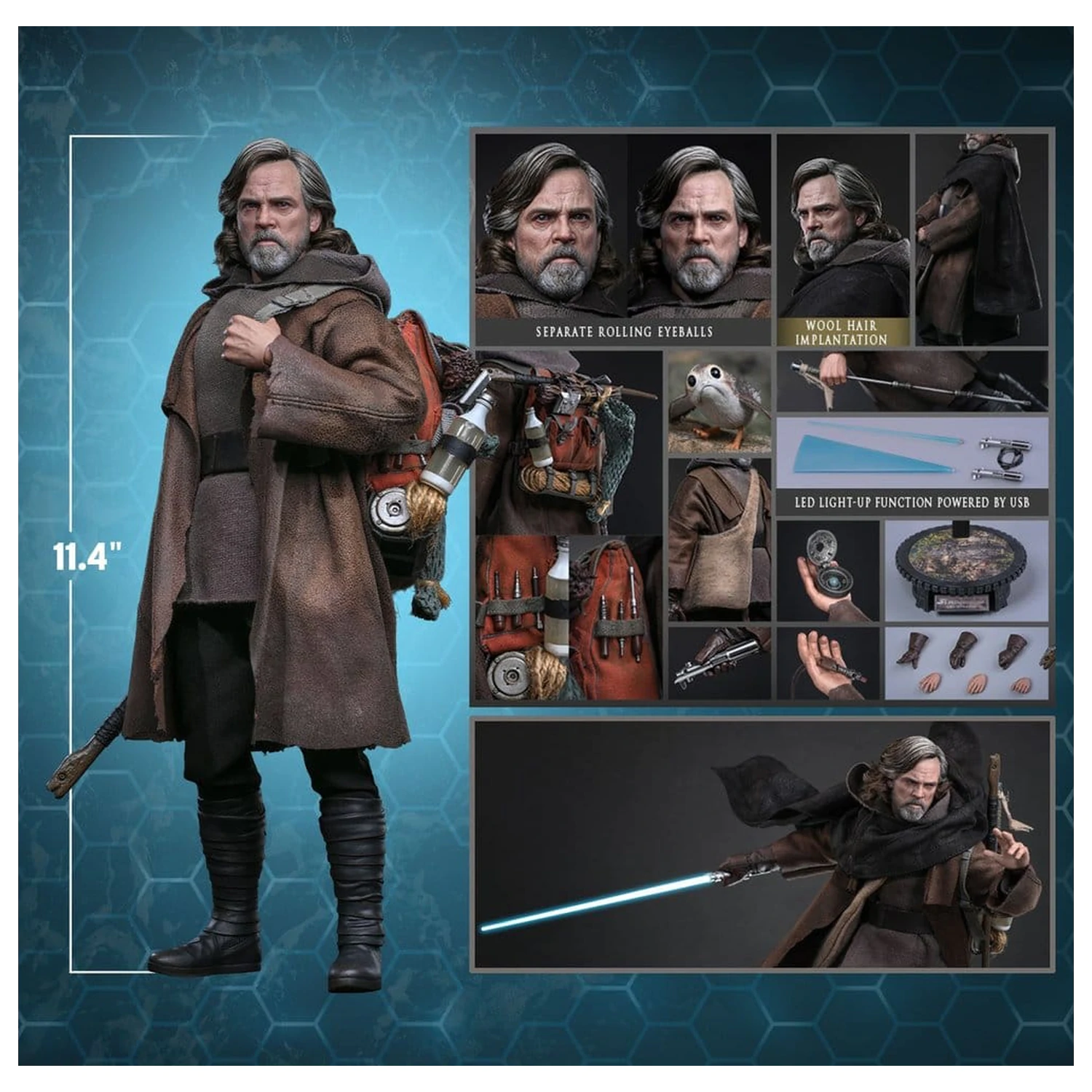 Star Wars: The Last Jedi Movie Masterpiece akcijska figura 1/6 Luke Skywalker (Artisan Edition) 29 cm fotografija proizvoda