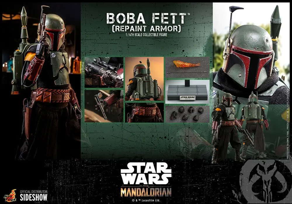 Star Wars The Mandalorian akcijska figura 1/6 Boba Fett (Repaint Armor) 30 cm fotografija proizvoda