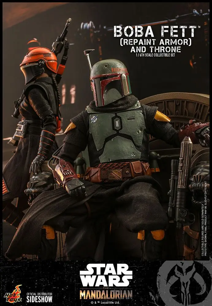 Star Wars The Mandalorian akcijska figura 1/6 Boba Fett (Repaint Armor) i prijestolje 30 cm fotografija proizvoda