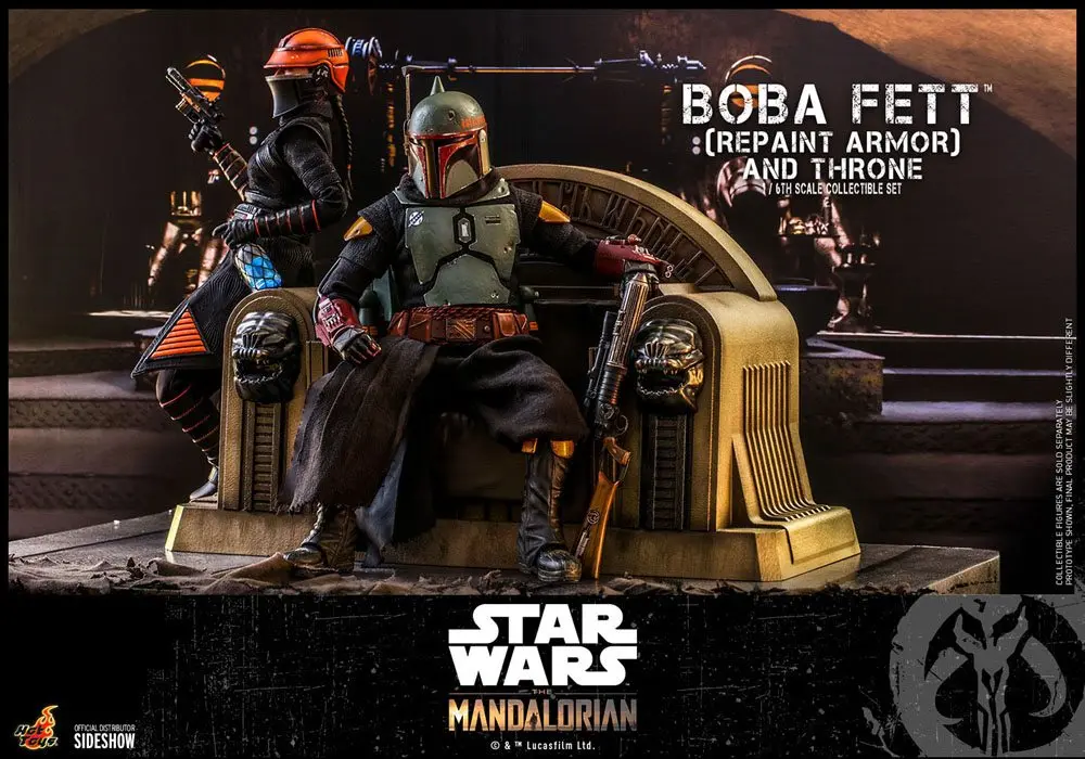 Star Wars The Mandalorian akcijska figura 1/6 Boba Fett (Repaint Armor) i prijestolje 30 cm fotografija proizvoda