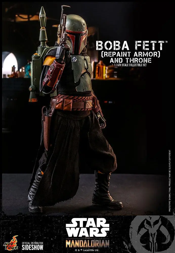 Star Wars The Mandalorian akcijska figura 1/6 Boba Fett (Repaint Armor) i prijestolje 30 cm fotografija proizvoda