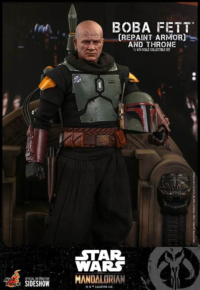 Star Wars The Mandalorian akcijska figura 1/6 Boba Fett (Repaint Armor) i prijestolje 30 cm fotografija proizvoda