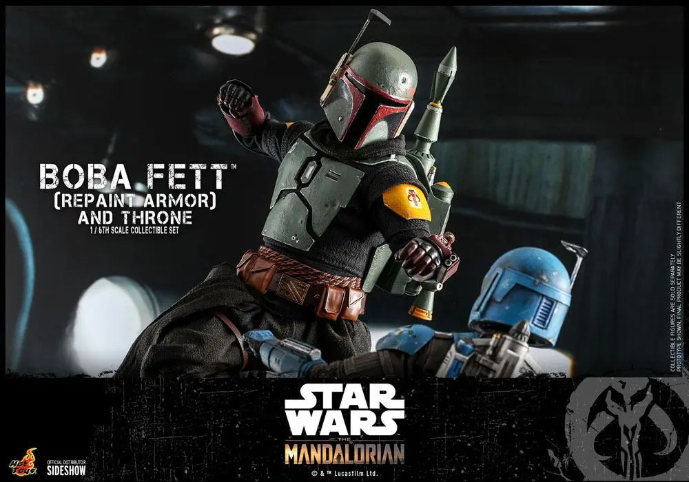 Star Wars The Mandalorian akcijska figura 1/6 Boba Fett (Repaint Armor) i prijestolje 30 cm fotografija proizvoda