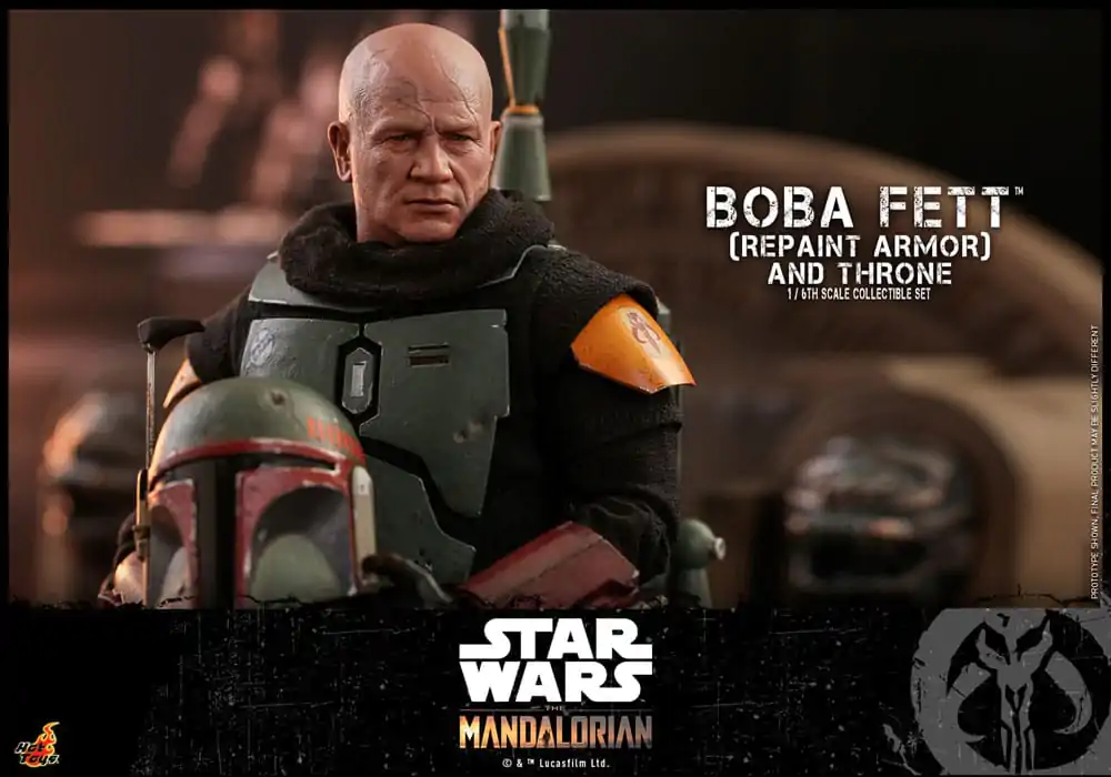 Star Wars: The Mandalorian Action Figure 1/6 Boba Fett Repaint Armor and Throne Special Edition 30 cm - akcijska figura fotografija proizvoda