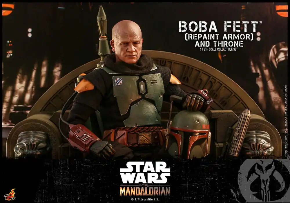 Star Wars: The Mandalorian Action Figure 1/6 Boba Fett Repaint Armor and Throne Special Edition 30 cm - akcijska figura fotografija proizvoda